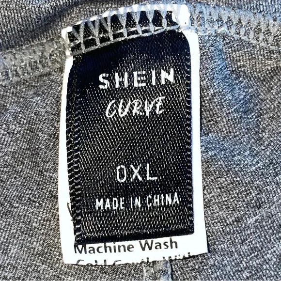 SHEIN 0XL Yoga Pants With Stretch Gray & Pink Stretch Waistband Stretchy Fabric - Picture 3 of 5